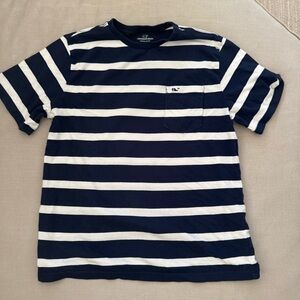 Vineyard Vines Navy and White Striped Kids Tee